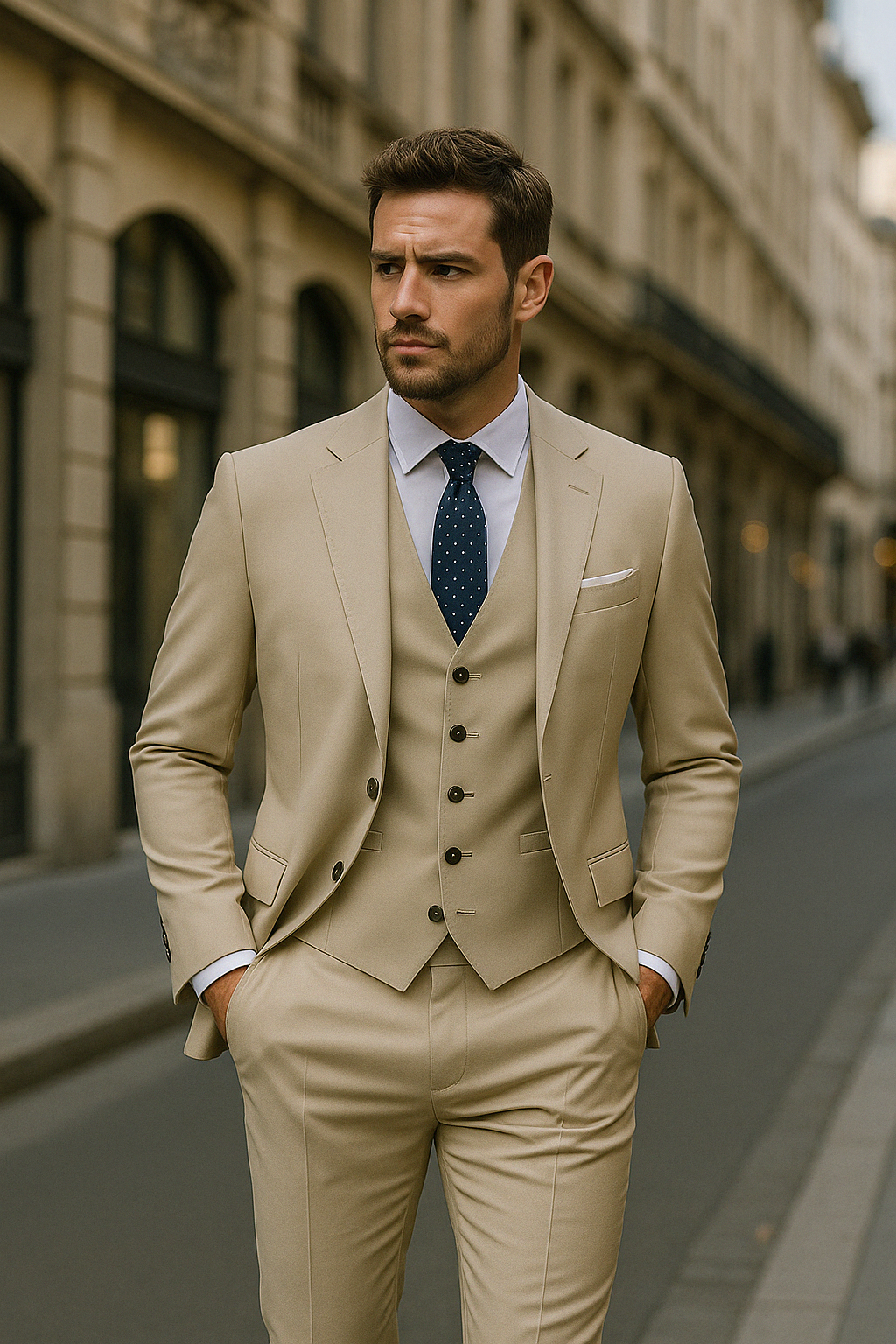 Neíl | Pánský oblek na míru třídílný – Elegantní styl