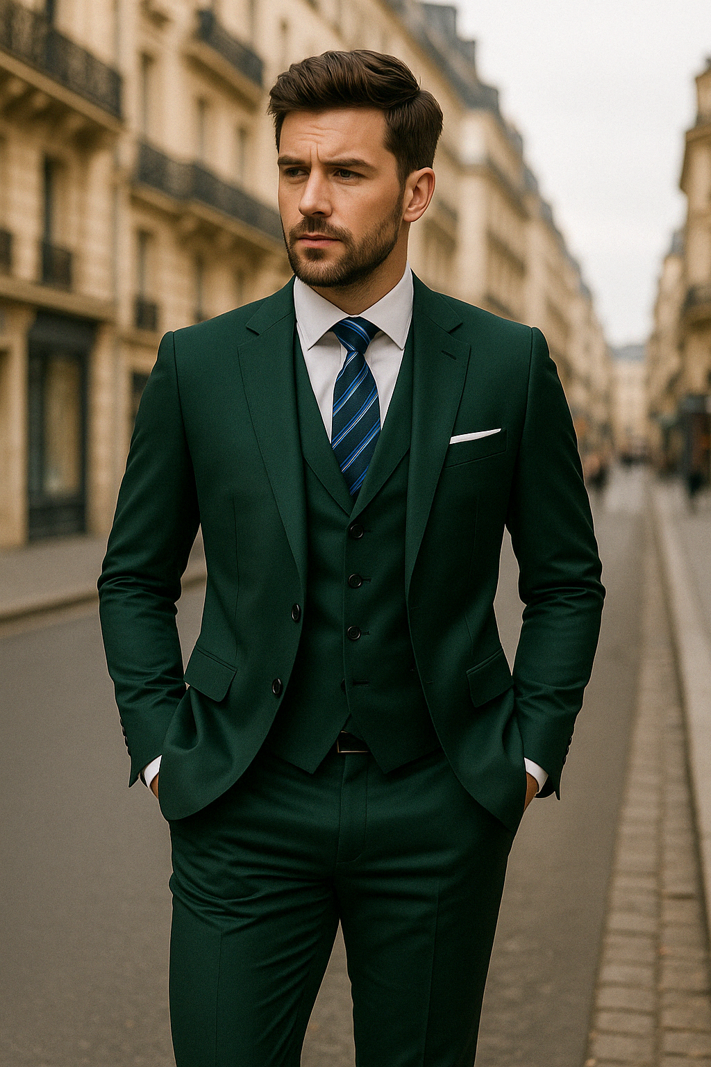 Neíl | Pánský oblek na míru třídílný – Elegantní styl