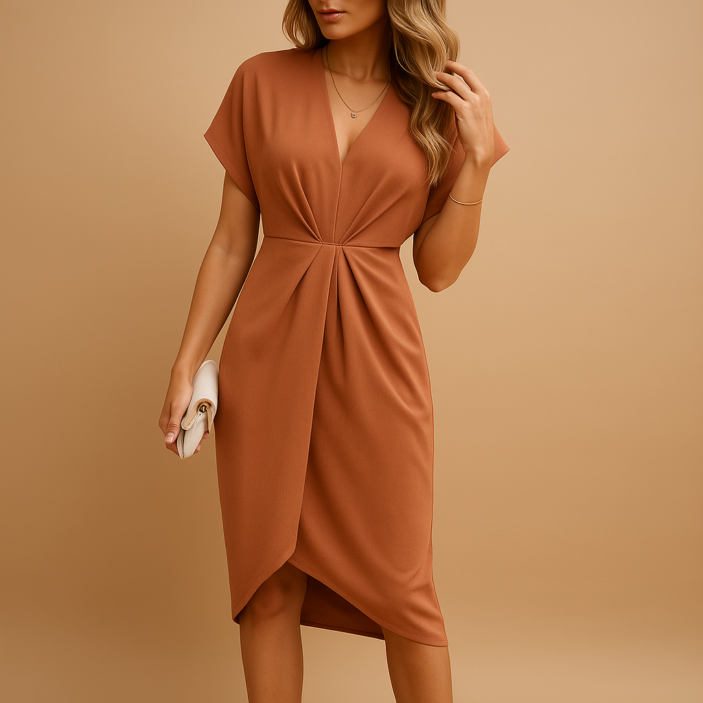 Maïa | Midi Robe Portefeuille Femme