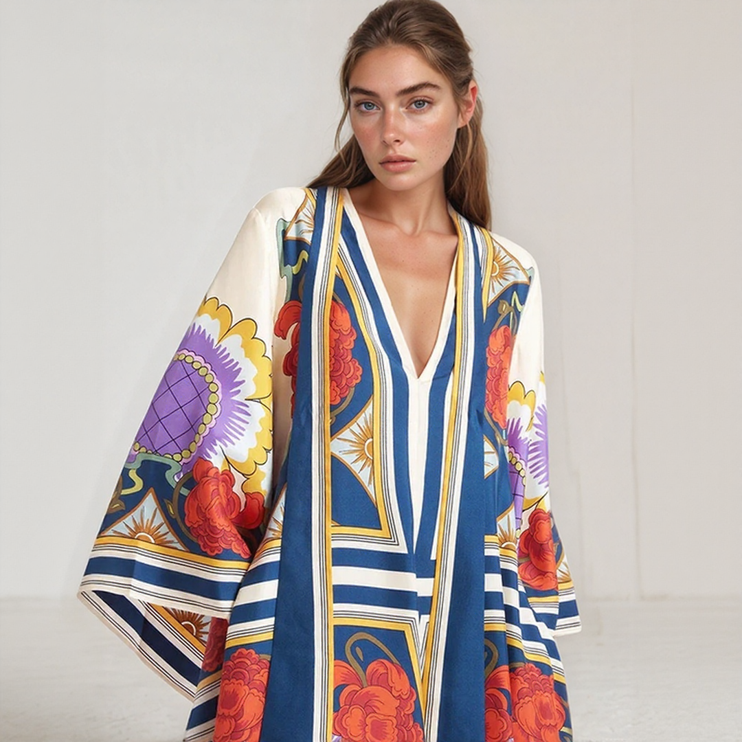 Djamila | Maxiklänning Kaftan Bohem – Avslappnad och Flödande Elegans