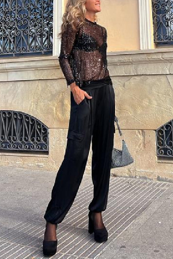 Maylis | Alto Elegante Con Lentejuelas