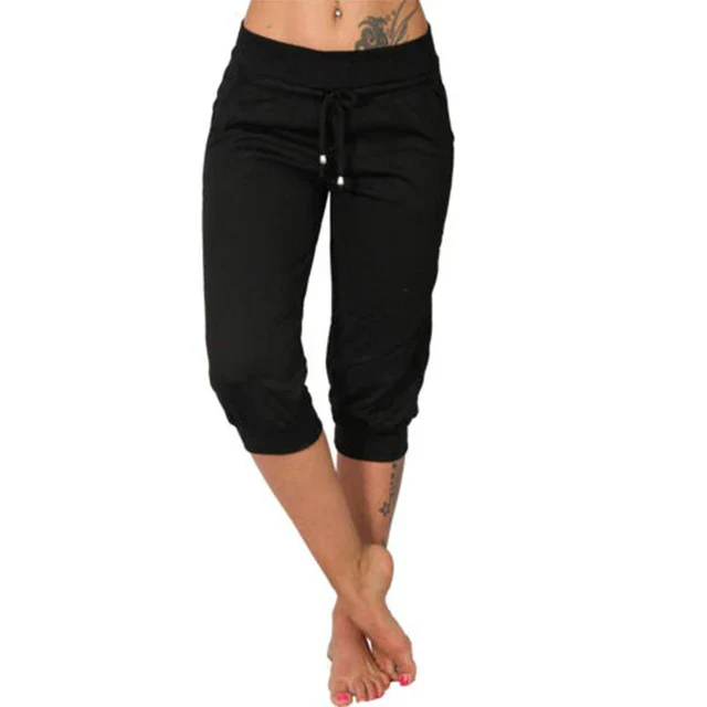 Delphine | Pantaloni a Capri con Cordon de Serrage e Vita Elastica