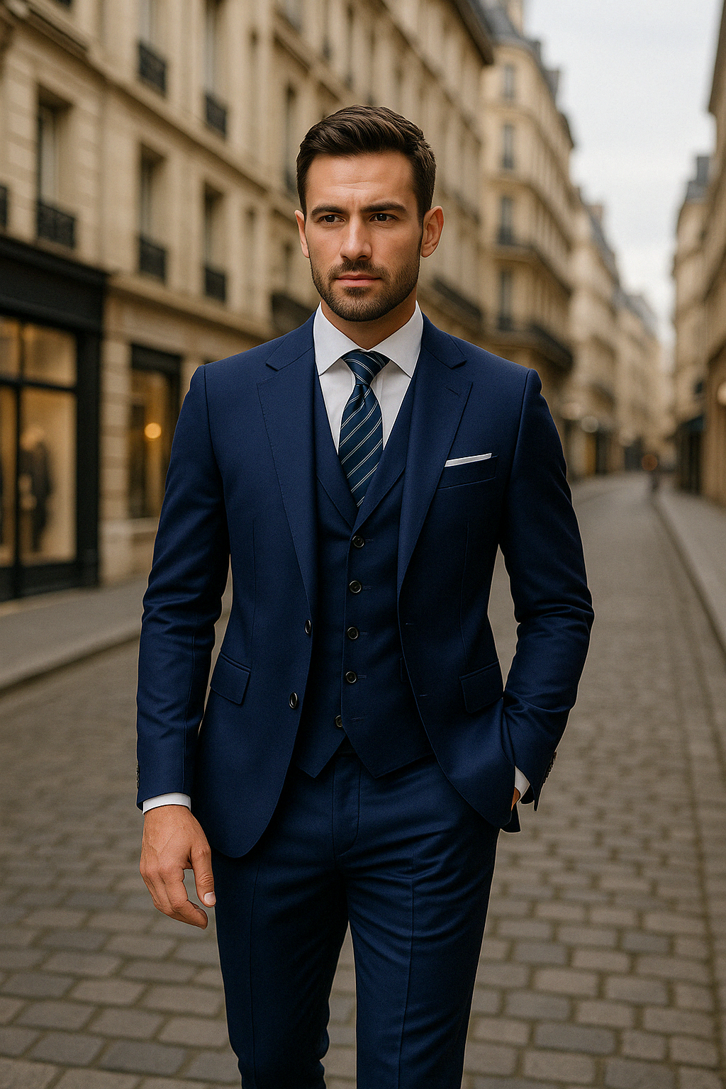 Neíl | Pánský oblek na míru třídílný – Elegantní styl