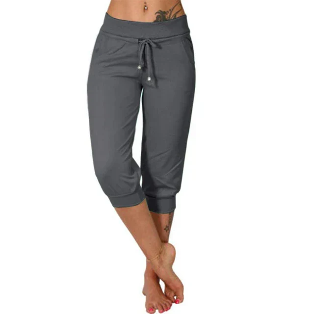 Delphine | Pantaloni a Capri con Cordon de Serrage e Vita Elastica