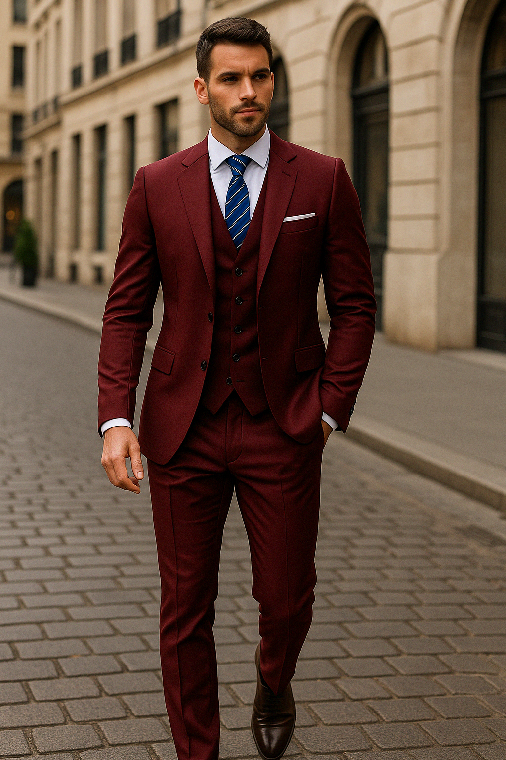 Neíl | Pánský oblek na míru třídílný – Elegantní styl
