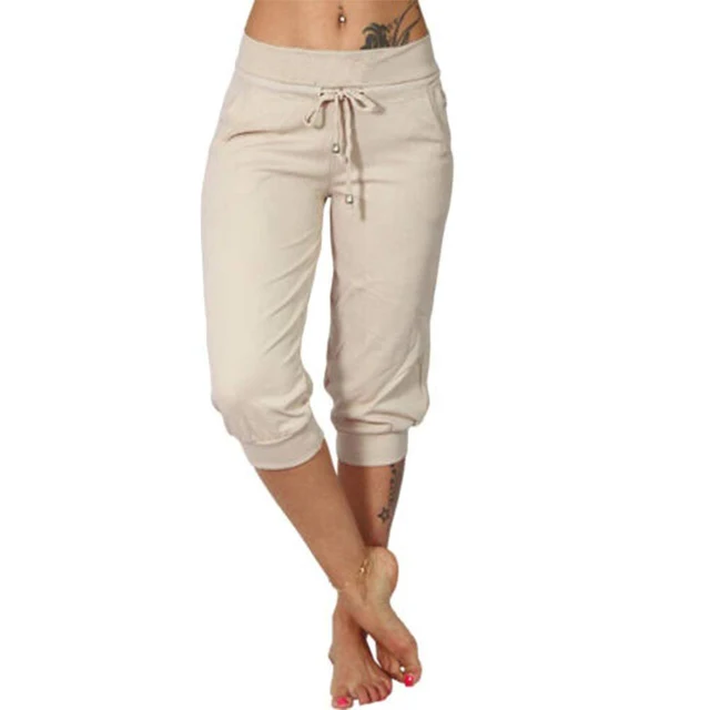 Delphine | Pantaloni a Capri con Cordon de Serrage e Vita Elastica