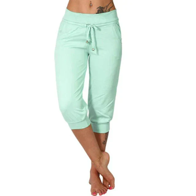 Delphine | Pantaloni a Capri con Cordon de Serrage e Vita Elastica
