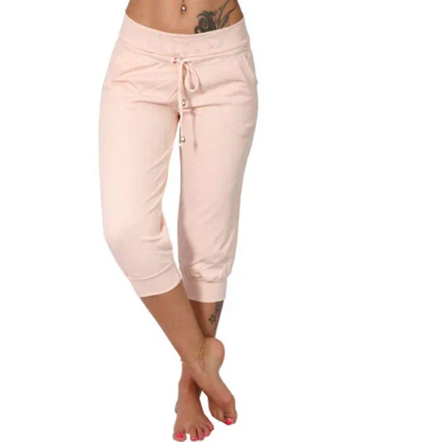 Delphine | Pantaloni a Capri con Cordon de Serrage e Vita Elastica