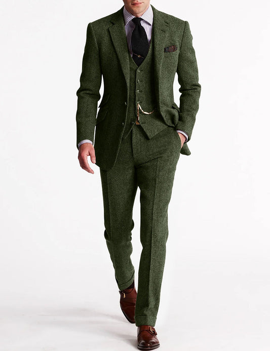 Amory | Herre Tre-delt Kostume – Raffineret Tweed 