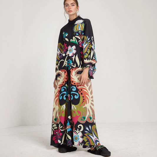 Djamila | Maxiklänning Kaftan Bohem – Avslappnad och Flödande Elegans 