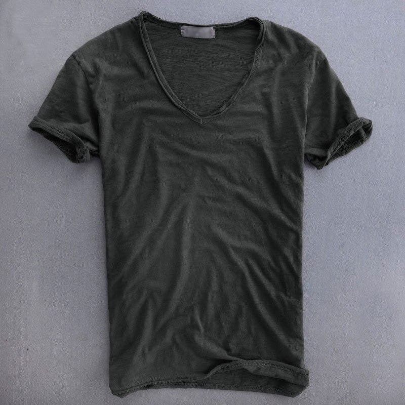 Viktor | T-shirt V-hals Korte Ærmer Løs Pasform 