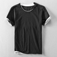 Fabio | T-shirt met ronde hals en zichtbare mouwen 