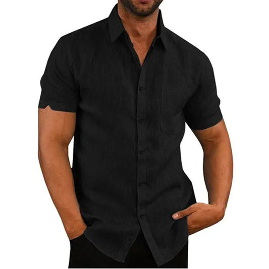 Émile | Chemise Casual Chic – Manches Courtes & Col Classique