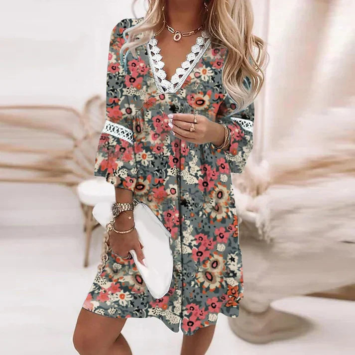 Audrey | Robe Florale Bohème – Élégance Naturelle Et Liberté