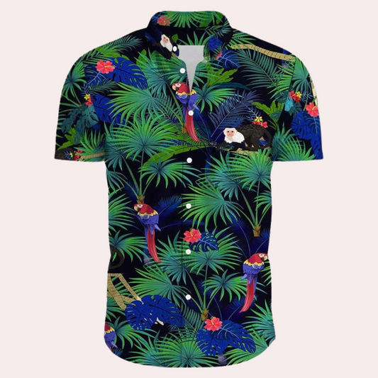 André | Chemise Imprimée - Manches Courtes & Confort Estival