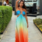 Ida | Vestido Largo Plisado – Escote Americano y Elegancia 