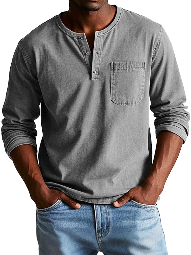 Sébastien | Vintage Shirt for Men Long Sleeves Classic Collar 
