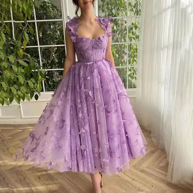 Henriette | Sukienka Ceremonialna Damska – Falbany i Elegancja 
