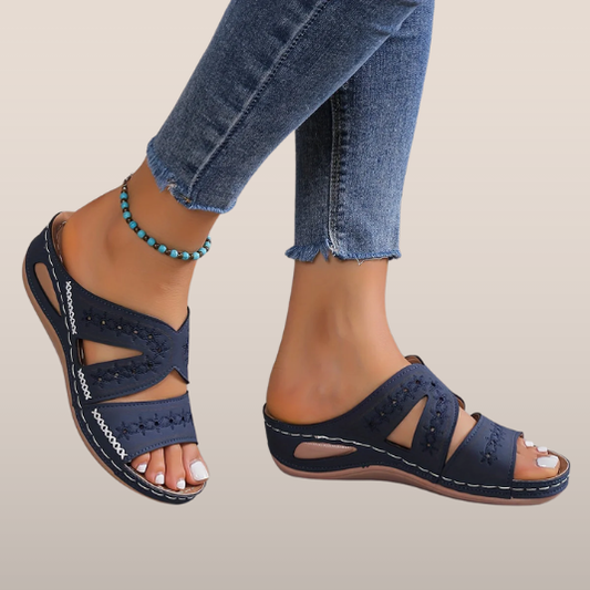 Gladys | Comfortabele Open Sandalen met Sleehak 