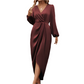 Marguerite | Rochie încrucișată elegantă cu mâneci lungi 