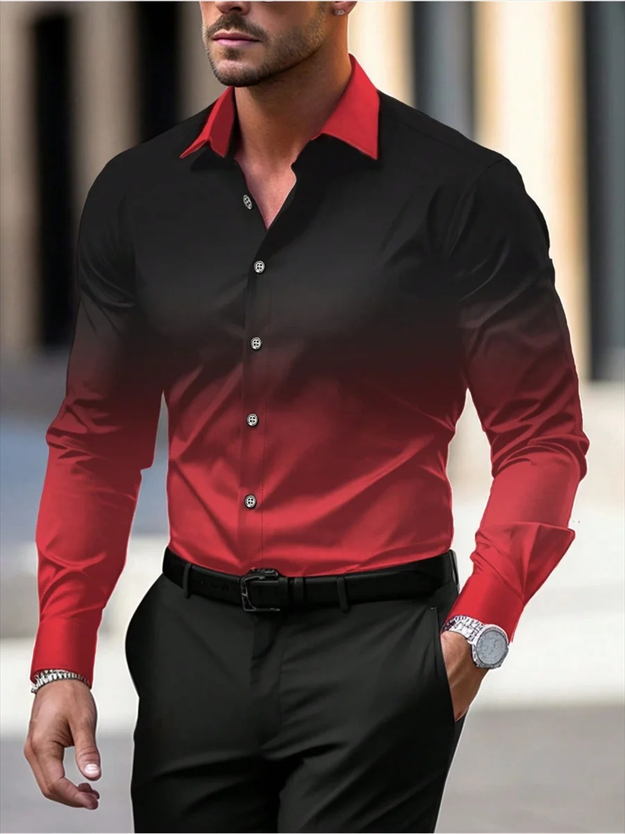 Norbert | Cămașă degradată elegantă cu mâneci lungi 