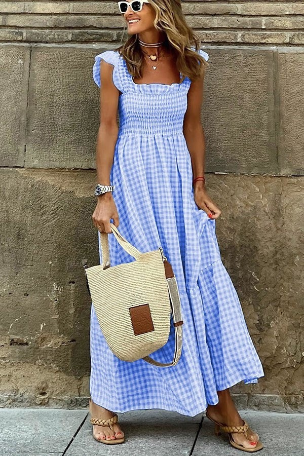 Maud | Vestido a Cuadros Entallado 