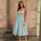 Livia | Midi Strapless Dress – Structured Elegance and Femininity 