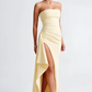 Giulia-Pink | Sophisticated Long Dress – Elegant Slit and Sublime Walk 
