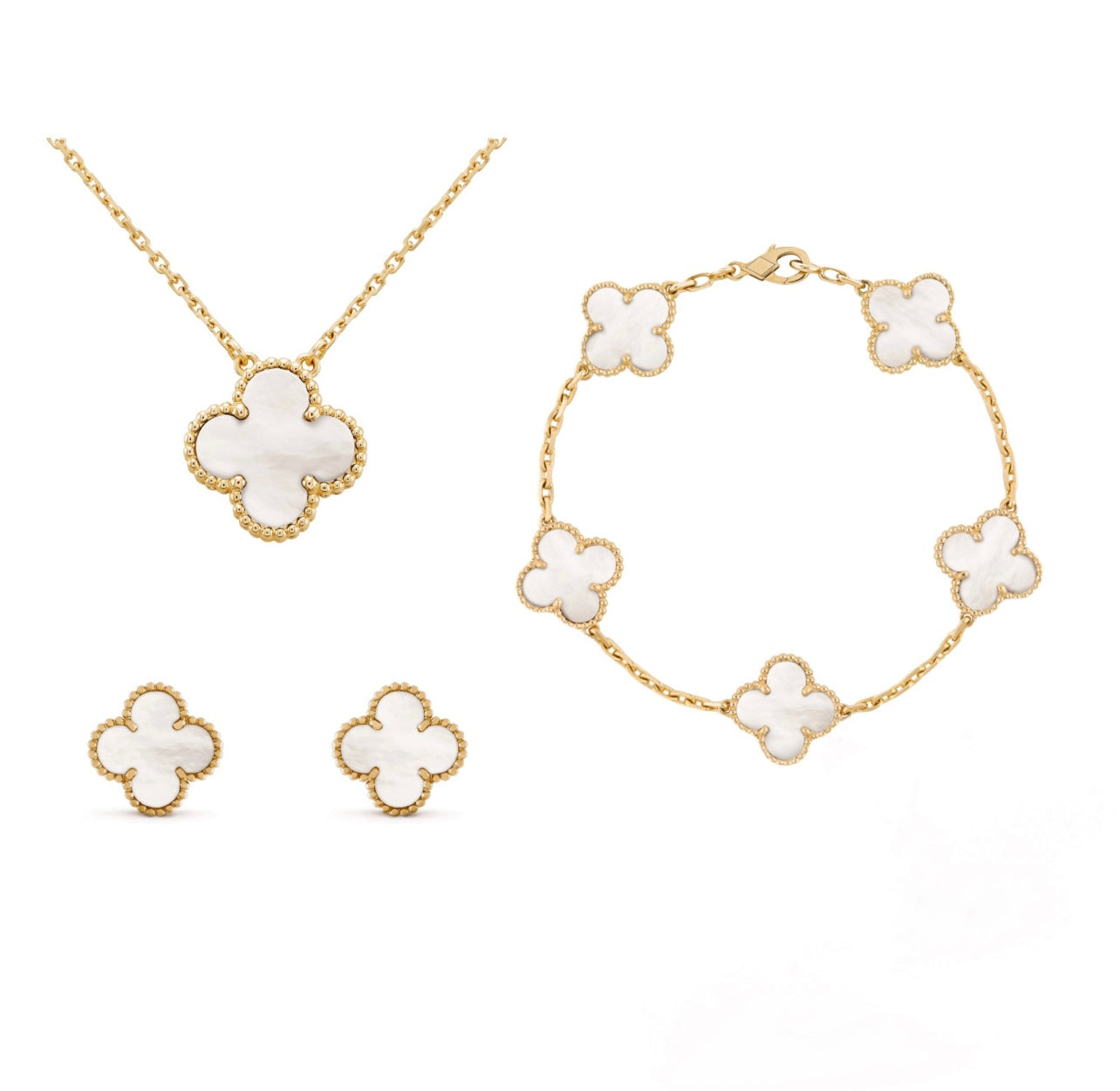 Mélissa | Set Bijuterii Trifoi – Eleganță și Noroc 