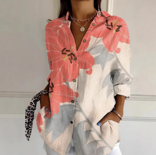 Camille|Blusa Leggera Dallo Stile Artistico e Fluido 