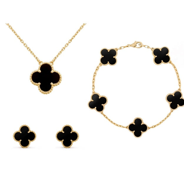 Mélissa | Set Bijuterii Trifoi – Eleganță și Noroc 