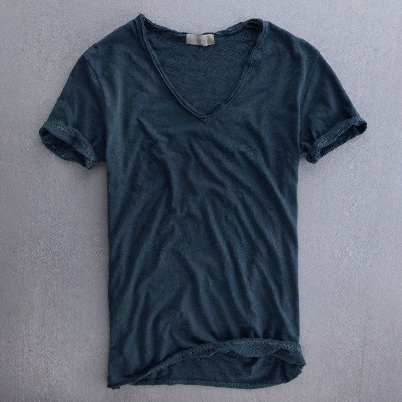 Viktor | T-shirt V-hals Korte Ærmer Løs Pasform 
