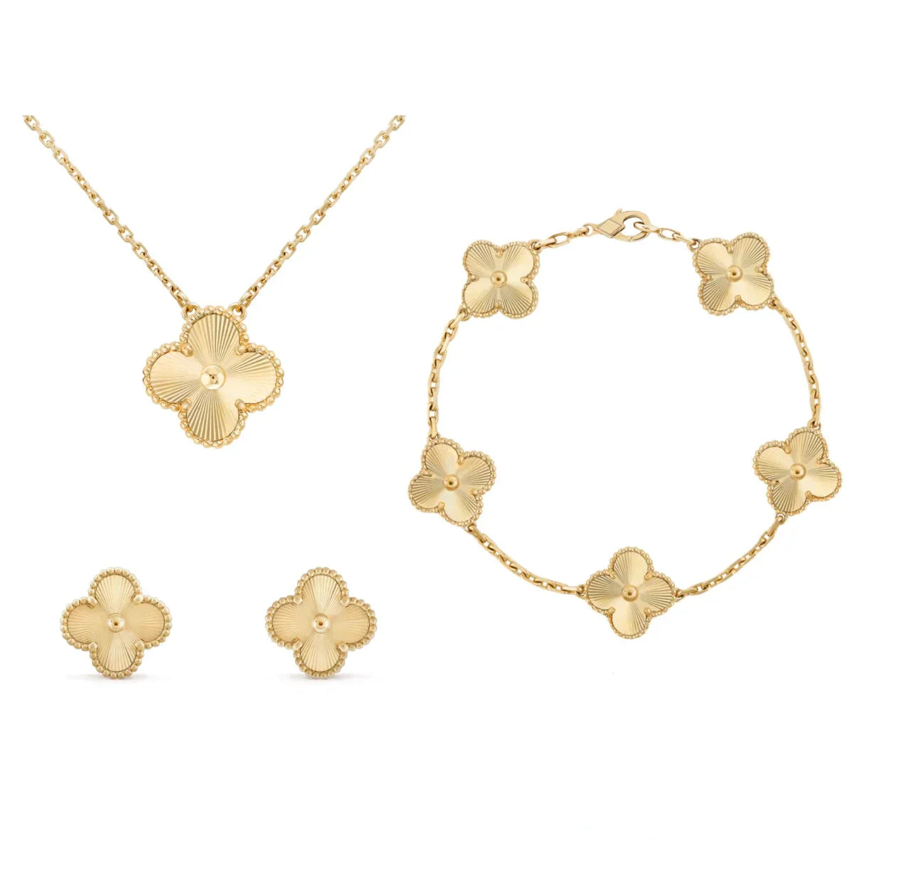 Mélissa | Set Bijuterii Trifoi – Eleganță și Noroc 