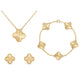 Mélissa | Set Bijuterii Trifoi – Eleganță și Noroc 