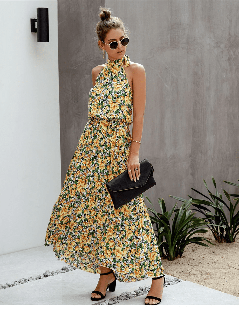 Judith | Rochie de vară boho cu imprimeu floral 