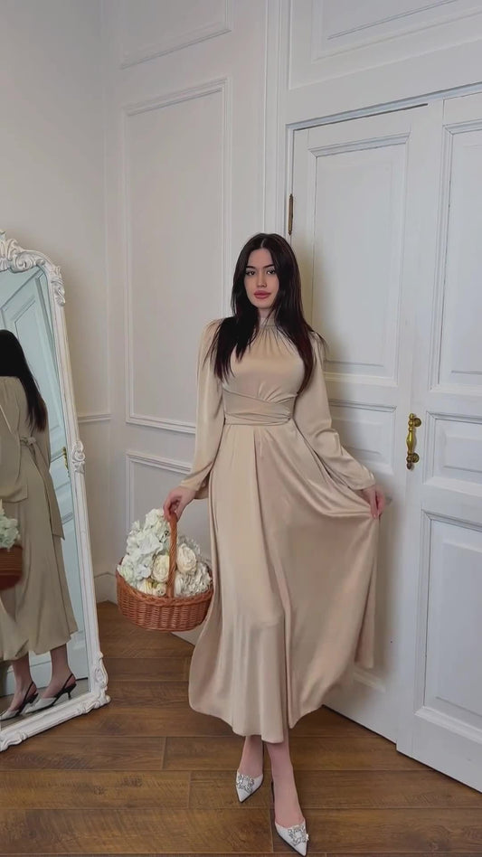 Filipiny | Elegancka Długa Sukienka z Pasek 