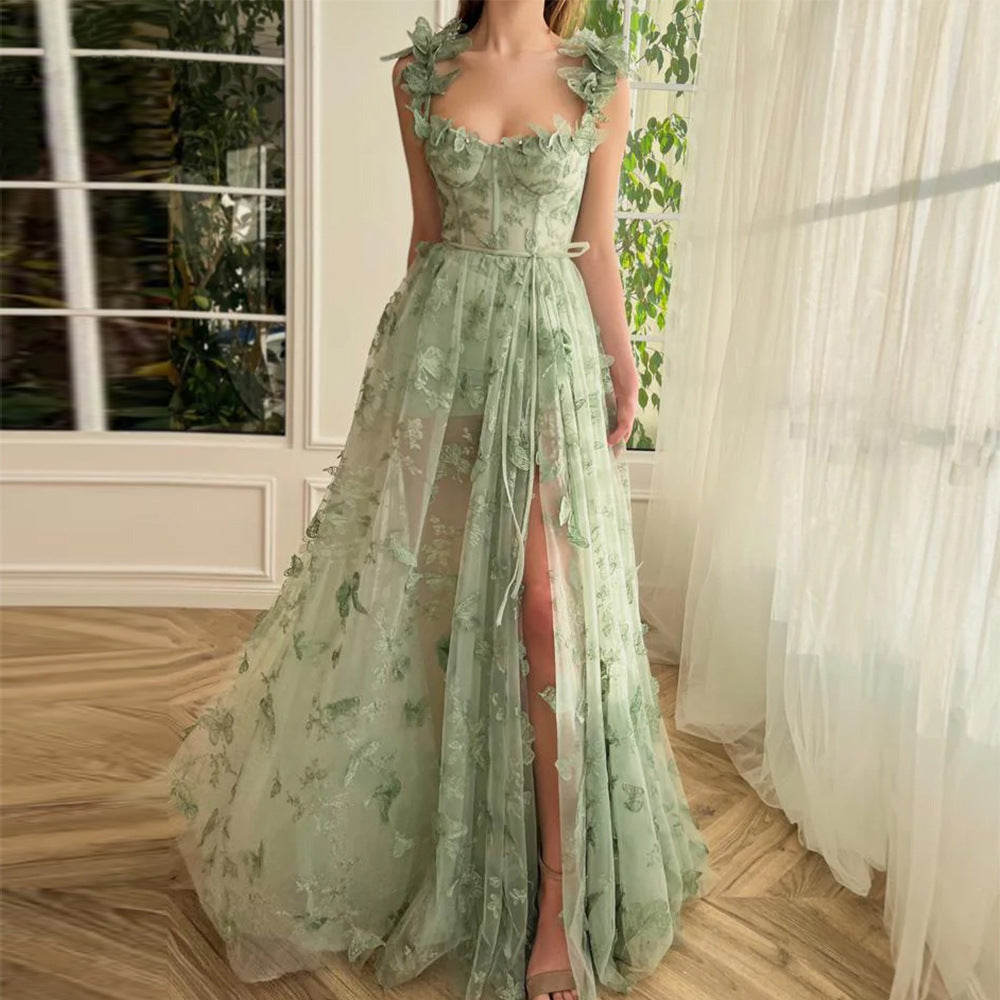Henriette | Sukienka Ceremonialna Damska – Falbany i Elegancja 