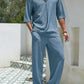 Bakary | Trendy Set Short Sleeve Shirt and Fluid Pants 