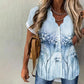 Bernice | Bluse mit Blumenmuster – V-Ausschnitt und romantischen Details 